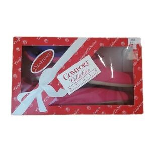 Vintage Dearfoams Comfort Collection Boots Slippers Size Large 8-9 Hot Pink